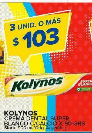 Carrefour Maxi Kolynos Crema Dental Super Blanco C Calcio oferta