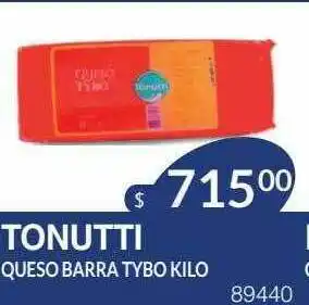 Masivos Tonutti Queso Barra Tybo oferta