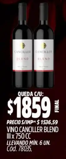 Supermercados Yaguar Canciller blend ill vino oferta
