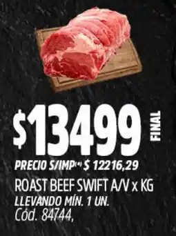 Supermercados Yaguar Roast beef swift a/v oferta