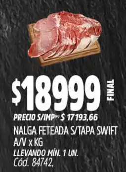 Supermercados Yaguar Nalga feteada s/tapa swift a/v oferta