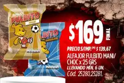 Supermercados Yaguar Fulbito alfajor mani/ choc oferta
