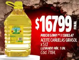 Supermercados Yaguar Cañuelas aceite girasol oferta