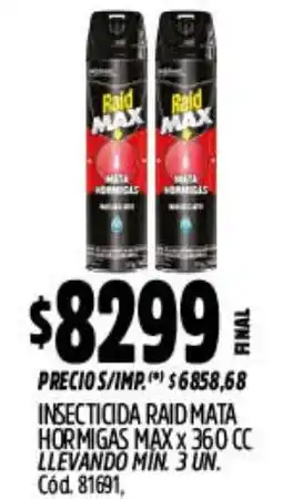 Supermercados Yaguar Raid insecticida mata hormigas max oferta