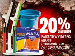 Supermercados Yaguar Balde/secador/cabo/ guante oferta