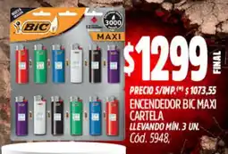 Supermercados Yaguar Bic maxi encendedor cartela oferta