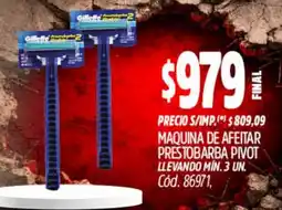 Supermercados Yaguar Gillette maquina de afeitar prestobarba pivot oferta