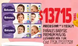 Supermercados Yaguar Babysec premium pañales oferta