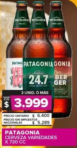 Carrefour Maxi Patagonia cerveza variedades oferta