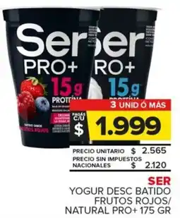 Carrefour Maxi Yogur desc batido frutos rojos/ natural pro+ oferta