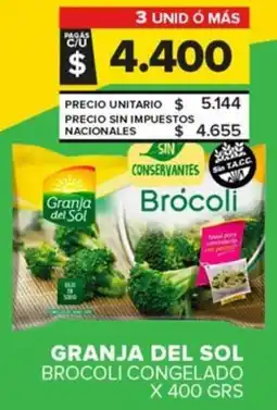 Carrefour Maxi Granja del sol brocoli congelado oferta