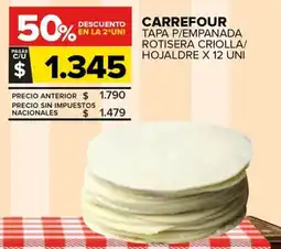 Carrefour Maxi Carrefour tapa p/empanada rotisera criolla/ hojaldre oferta