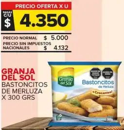 Carrefour Maxi Granja del sol bastoncitos de merluza oferta
