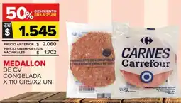 Carrefour Maxi Medallones de cv congelados oferta