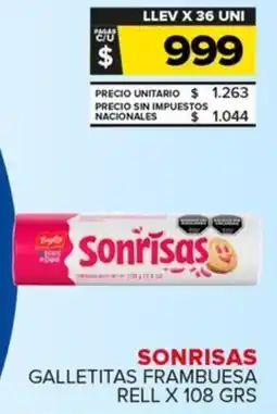 Carrefour Maxi Sonrisas galletitas frambuesa rell oferta