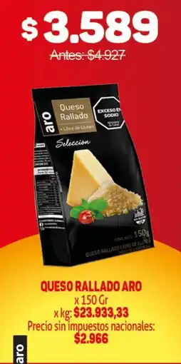 Makro Queso rallado aro oferta