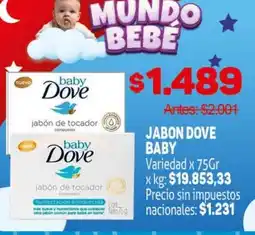 Makro Jabon dove baby oferta