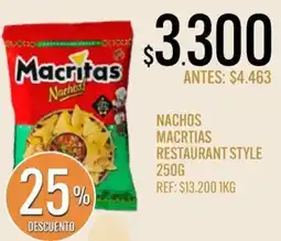 Supermercados Todo Macrtias nachos restaurant style oferta