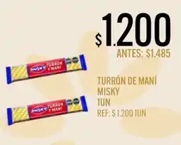 Supermercados Todo Misky turrón de maní oferta