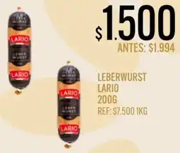 Supermercados Todo Lario leberwurst oferta