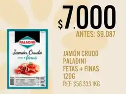 Supermercados Todo Paladini jamón crudo fetas + finas oferta