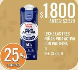Supermercados Todo Las tres niñas leche vida activa con proteína oferta