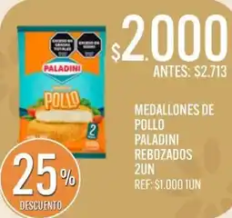 Supermercados Todo Paladini medallones de pollo rebozados oferta