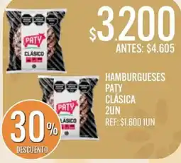 Supermercados Todo Paty hamburgueses clásica oferta