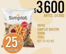 Supermercados Todo Simplot papas baston oferta