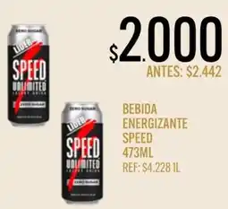 Supermercados Todo Speed bebida energizante oferta