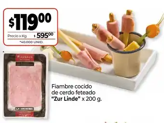 Zur Linde Fiambre cocido de cerdo feteado x 200g