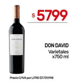 Nini Mayorista Don david varietales oferta
