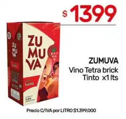 Nini Mayorista Zumuva vino tetra brick tinto oferta