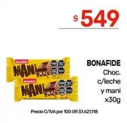 Nini Mayorista Bonafide choc. c/leche y mani oferta