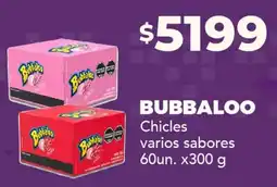 Nini Mayorista Bubbaloo chicles varios sabores oferta