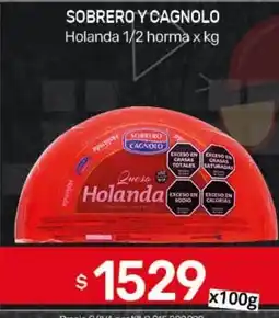 Nini Mayorista Sobrero y cagnolo holanda 1/2 horma oferta