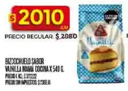 Supermercados DIA Mama cocina eizcochuelo sabor vainilla oferta