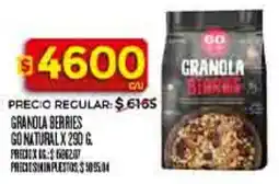 Supermercados DIA Go natural granola berries oferta