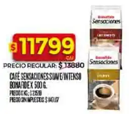 Supermercados DIA Bonafide café sensaciones suave intenso oferta