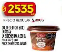 Supermercados DIA La serenisima dulce de leche zero lactosa oferta