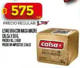 Supermercados DIA Calsa levagura con masa madre oferta