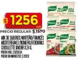 Supermercados DIA Knorr mix de sabores norteño/frances mixe mediterraneo/romeronverduras ciboulette oferta