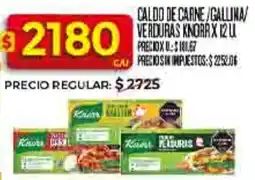 Supermercados DIA Knorr caldo de carne/gallina/ verduras oferta