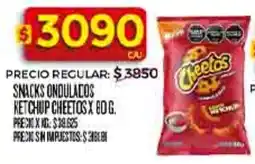 Supermercados DIA Cheetos snacks ondulados ketchup oferta