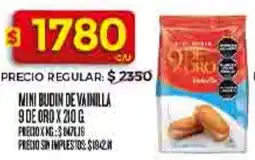 Supermercados DIA 9 de oro mini budin de vainilla oferta
