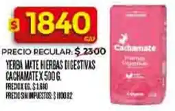 Supermercados DIA Cachamate yerba mate hierbas digestivas oferta