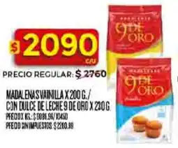 Supermercados DIA 9 de oro madalenas vainilla oferta