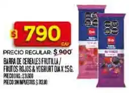Supermercados DIA Dia barra de cereales frutilla/ frutos rojos & yoghurt oferta