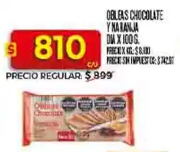 Supermercados DIA Dia obleas chocolate y naranja oferta