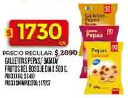 Supermercados DIA Dia gallettas pepas/batata frutos del bosque oferta